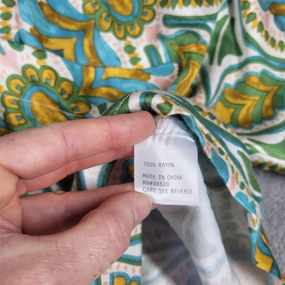 Haute Hippie Mosaic Relaxed Fit Coastal Button-up Blouse - Picture 6 of 10